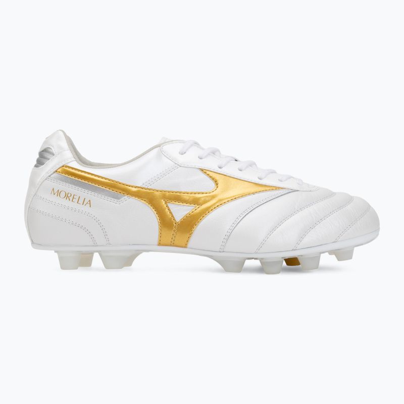 Кросівки футбольні Mizuno Morelia II Elite FG white/football gold/galaxy silver 2