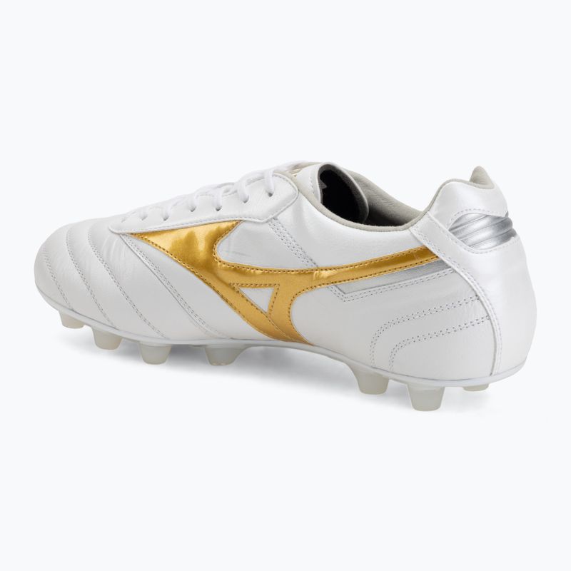 Кросівки футбольні Mizuno Morelia II Elite FG white/football gold/galaxy silver 3
