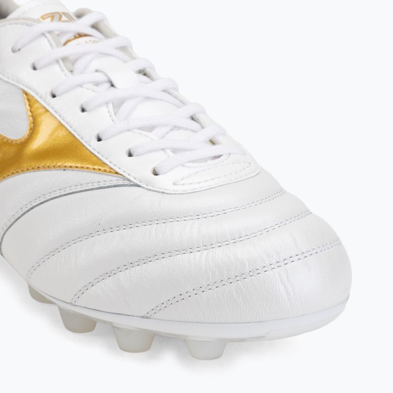 Кросівки футбольні Mizuno Morelia II Elite FG white/football gold/galaxy silver 7