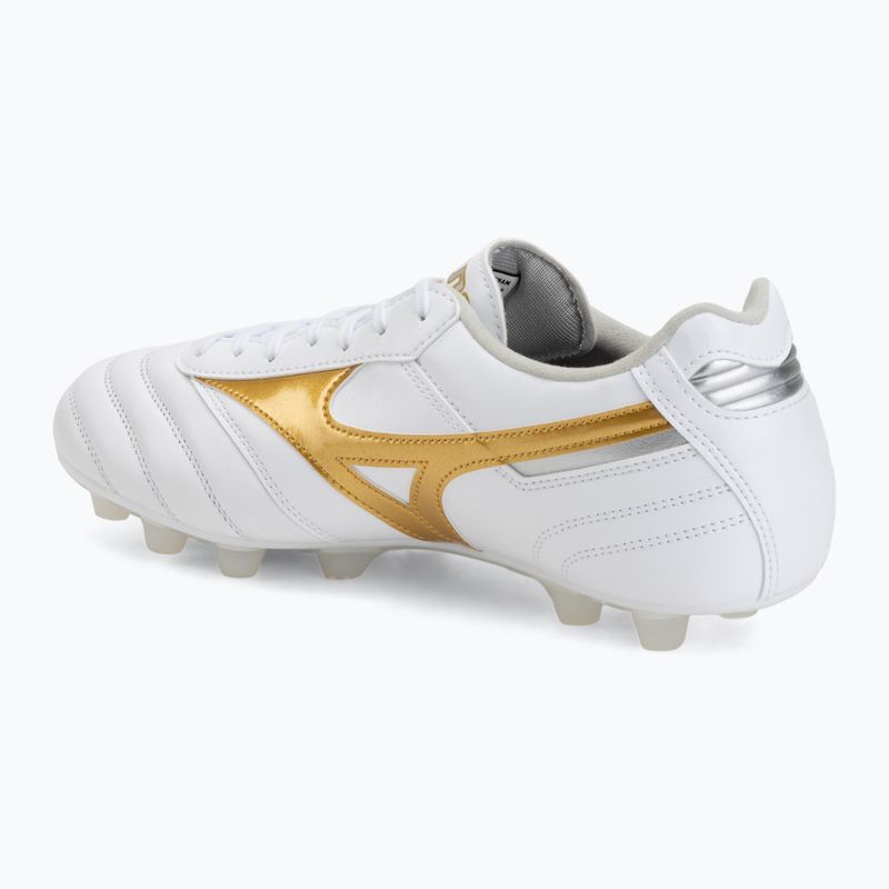 Кросівки футбольні Mizuno Morelia II Pro FG white/football gold/galaxy silver 3