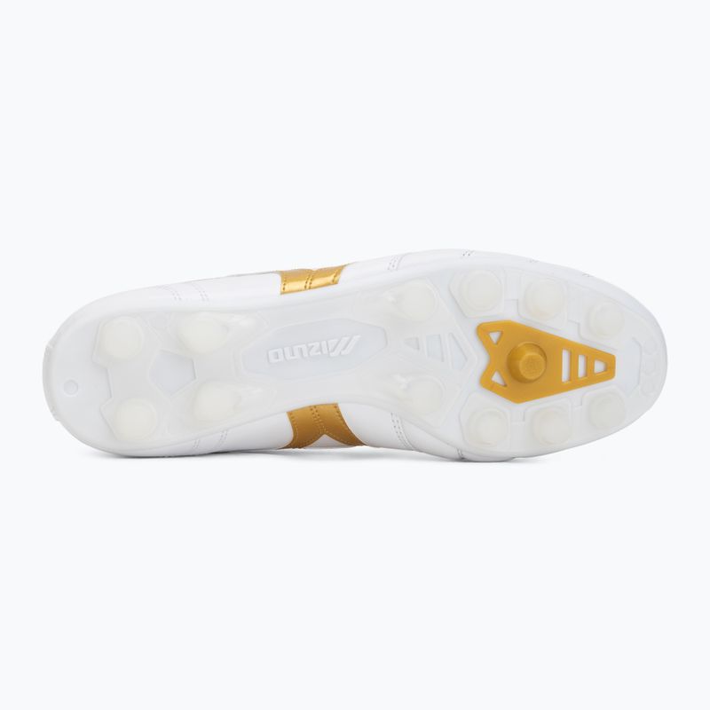 Кросівки футбольні Mizuno Morelia II Pro FG white/football gold/galaxy silver 4