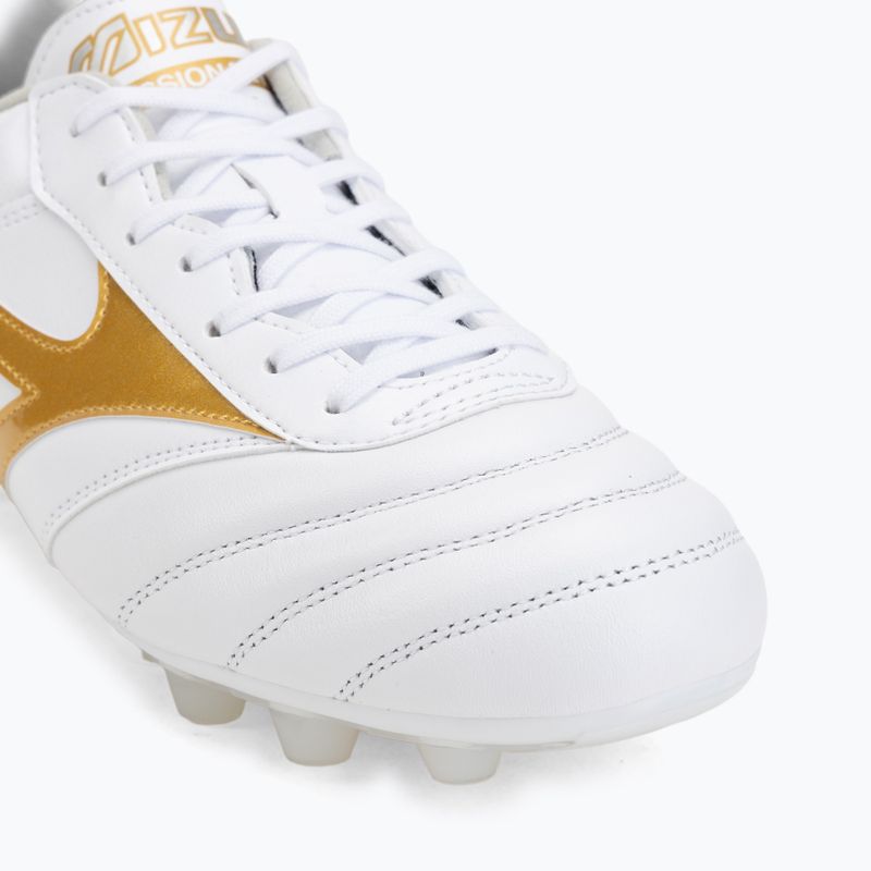 Кросівки футбольні Mizuno Morelia II Pro FG white/football gold/galaxy silver 7