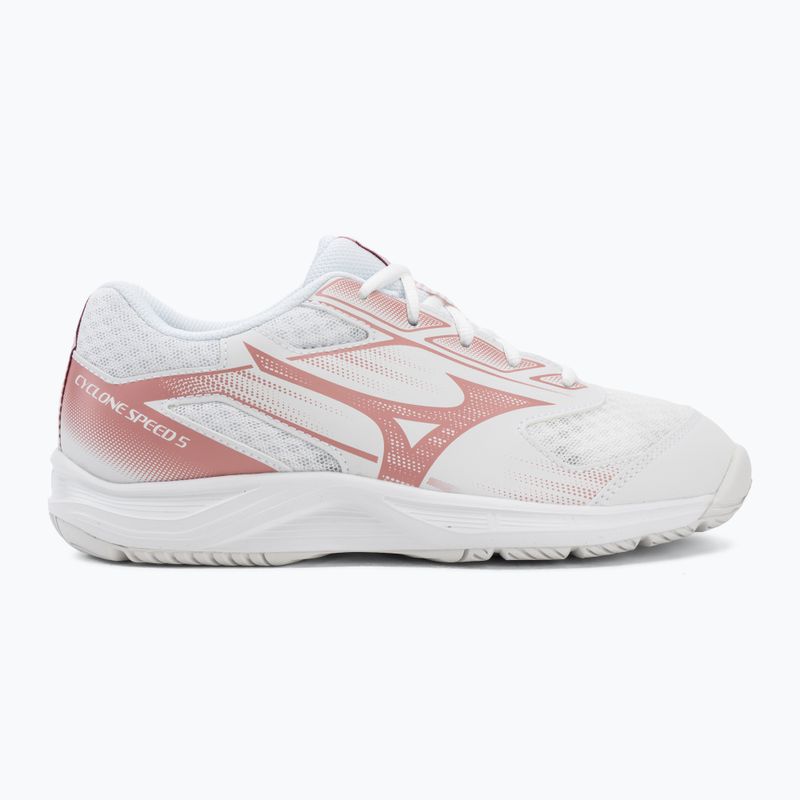 Кросівки волейбольні жіночі Mizuno Cyclone Speed 5 white/rose elegance/lava falls 2