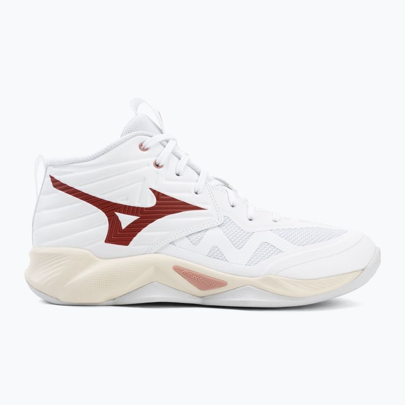 Кросівки волейбольні жіночі Mizuno Wave Momentum Pro Mid white/rose elegance/lava falls 2