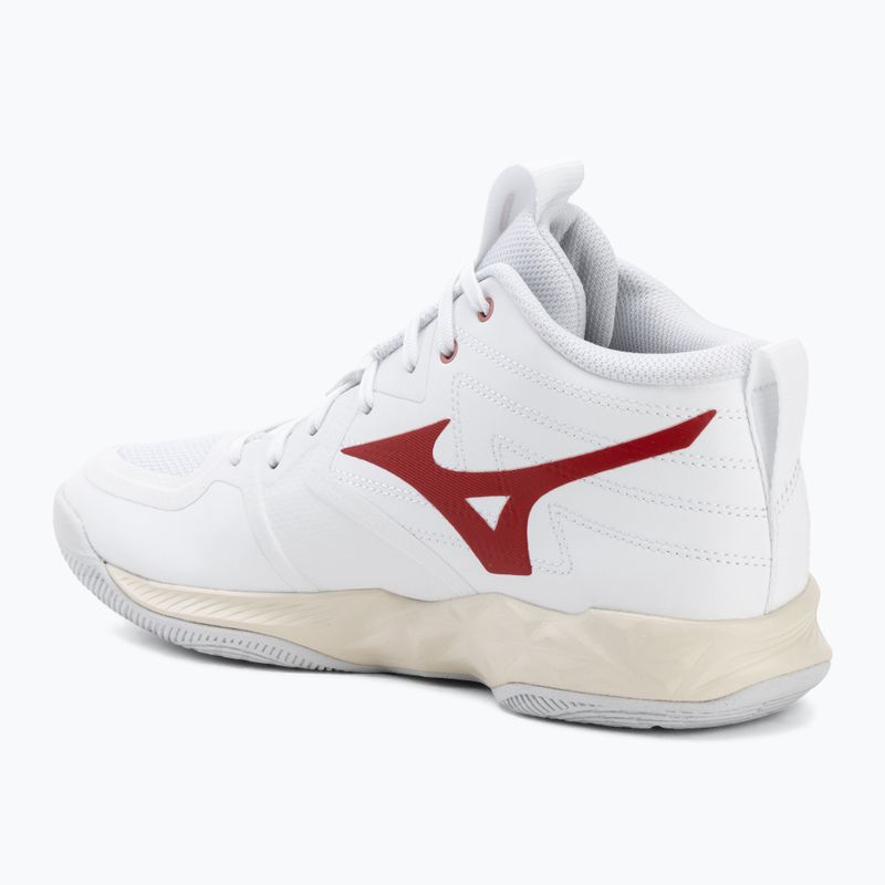 Кросівки волейбольні жіночі Mizuno Wave Momentum Pro Mid white/rose elegance/lava falls 3