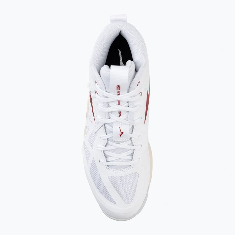 Кросівки волейбольні жіночі Mizuno Wave Momentum Pro Mid white/rose elegance/lava falls 5