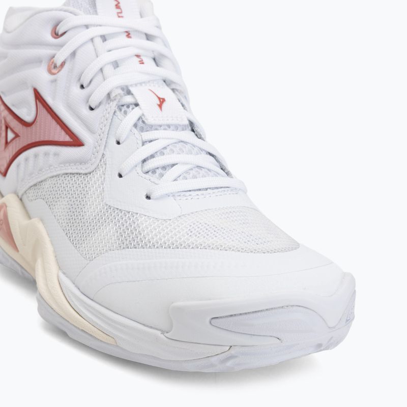 Кросівки волейбольні жіночі Mizuno Wave Momentum Elite Mid white/rose elegance/lava falls 7
