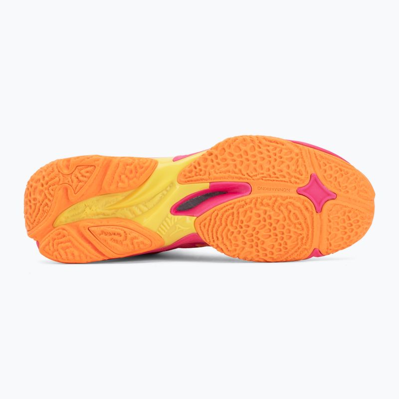 Кросівки волейбольні Mizuno Wave Lightning Elite Mid pink tetra/fortune yellow/light 4