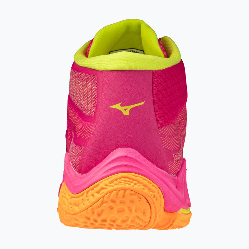 Кросівки волейбольні Mizuno Wave Lightning Elite Mid pink tetra/fortune yellow/light 3
