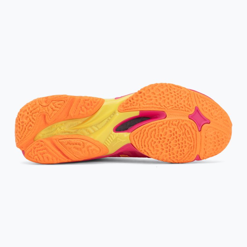 Кросівки волейбольні Mizuno Wave Lightning Elite pink tetra/fortune yellow/ligh 4