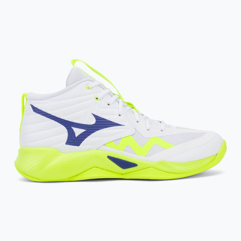 Кросівки волейбольні Mizuno Wave Momentum Pro Mid white/lightning yellow/dazzling blue 2