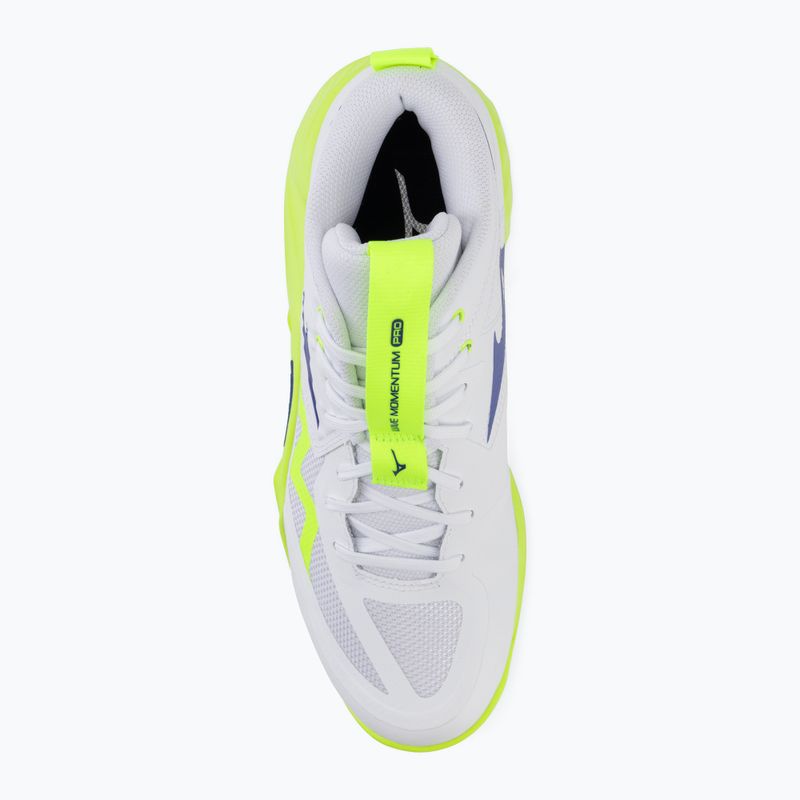 Кросівки волейбольні Mizuno Wave Momentum Pro Mid white/lightning yellow/dazzling blue 5