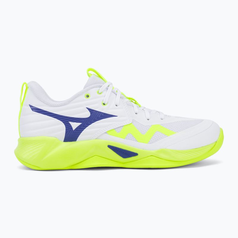 Кросівки волейбольні Mizuno Wave Momentum Pro white/lightning yellow/dazzling blue 2
