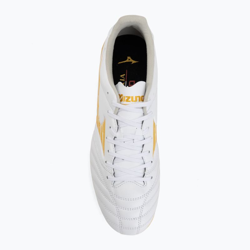 Кросівки футбольні Mizuno Morelia Neo IV Pro FG white/mp gold/cool gray 3c 5