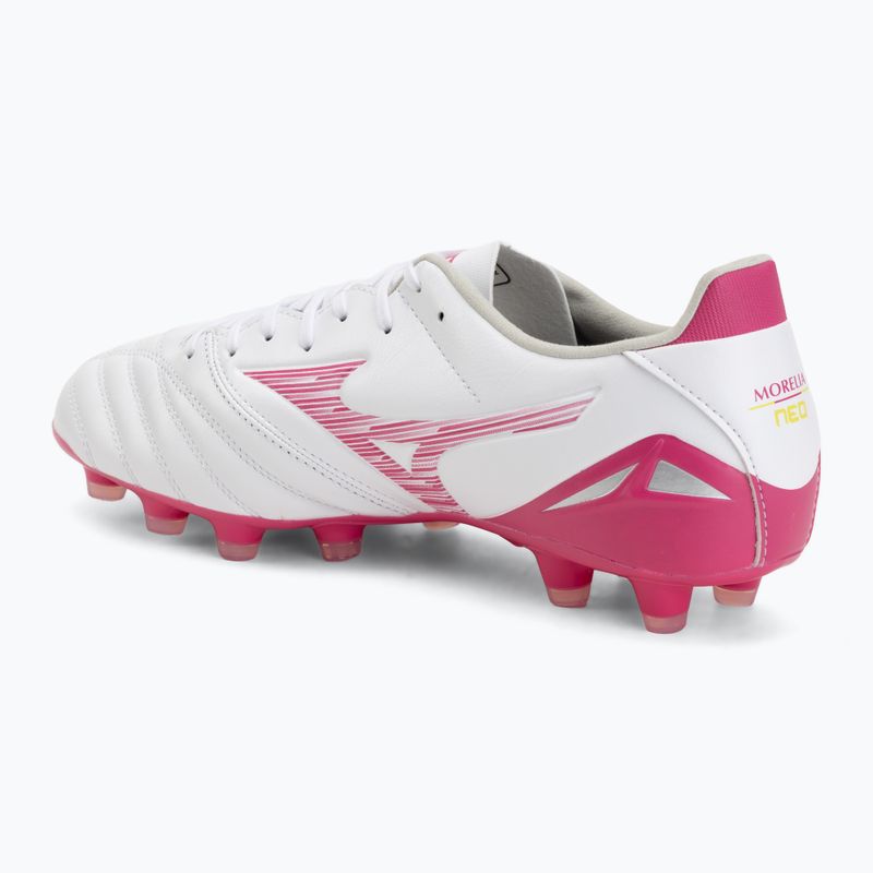 Кросівки футбольні Mizuno Morelia Neo IV Pro FG white/fuchsia purple/fuchsia purple 3