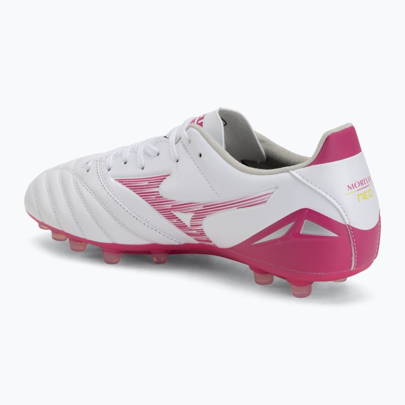 Кросівки футбольні Mizuno Morelia Neo IV Pro AG white/fuchsia purple/fuchsia purple 3