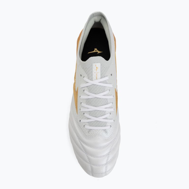 Кросівки футбольні Mizuno Morelia Neo IV Beta Japan FG white/mp gold/cool gray 3c 5