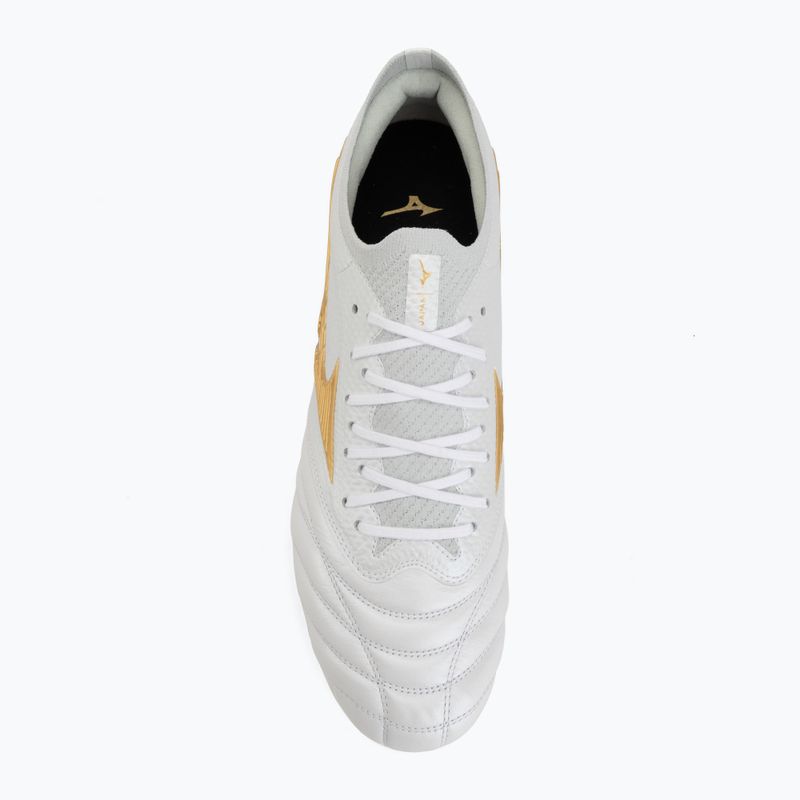 Кросівки футбольні Mizuno Morelia Neo IV Beta Japan AG white/mp gold/cool gray 3c 5