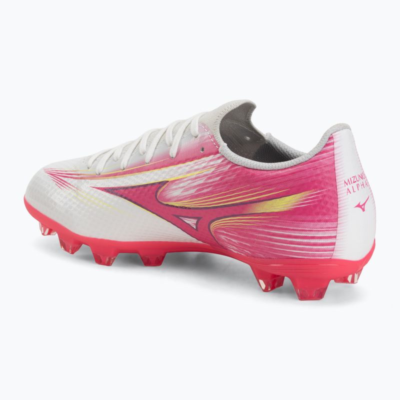 Кросівки футбольні дитячі Mizuno Alfa III Select Jr FG white/fuchsia purple 3