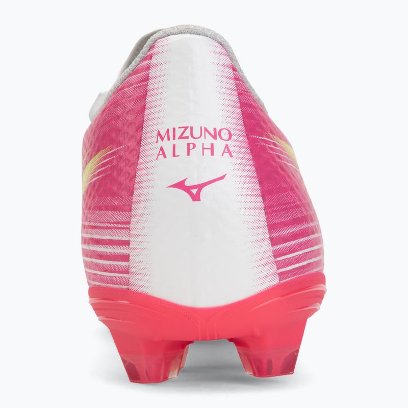 Кросівки футбольні дитячі Mizuno Alfa III Select Jr FG white/fuchsia purple 6