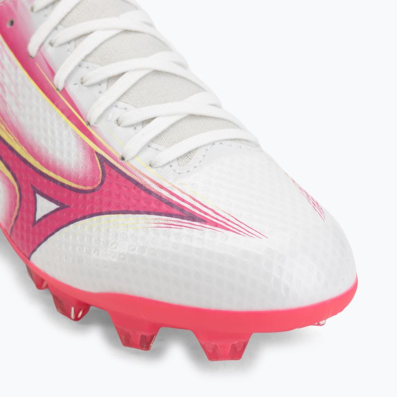Кросівки футбольні дитячі Mizuno Alfa III Select Jr FG white/fuchsia purple 7