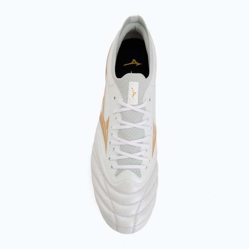 Кросівки футбольні Mizuno Morelia Neo IV Beta Elite Mix white/mp gold/cool gray 3c 5