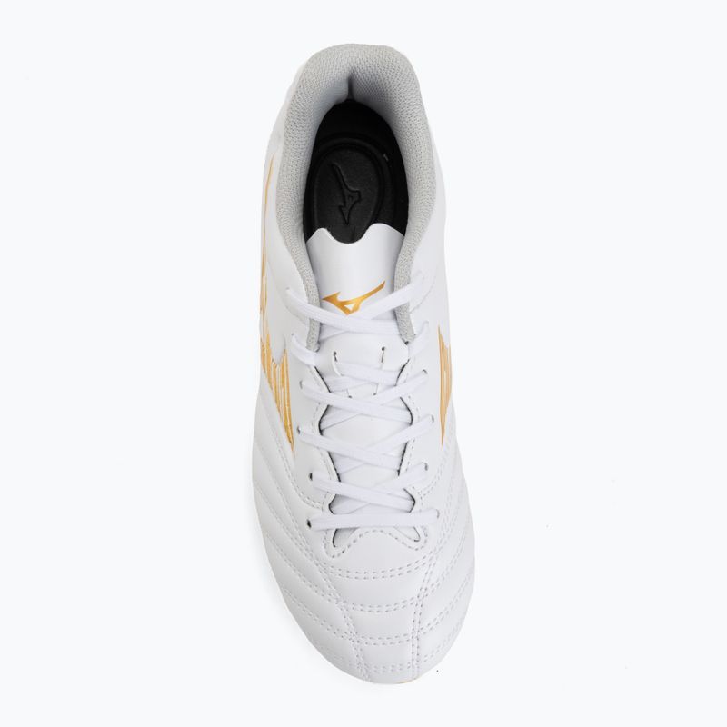 Кросівки футбольні дитячі Mizuno Monarcida Neo III Select FG white/mp gold 5
