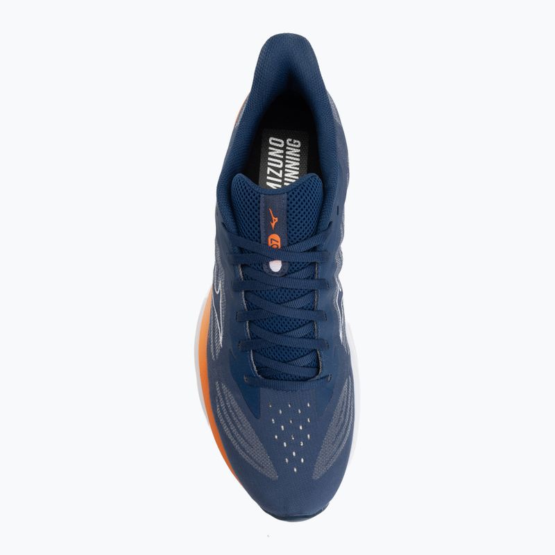 Кросівки для бігу чоловічі Mizuno Wave Skyrise 7 estate blue/white/coral rose 5