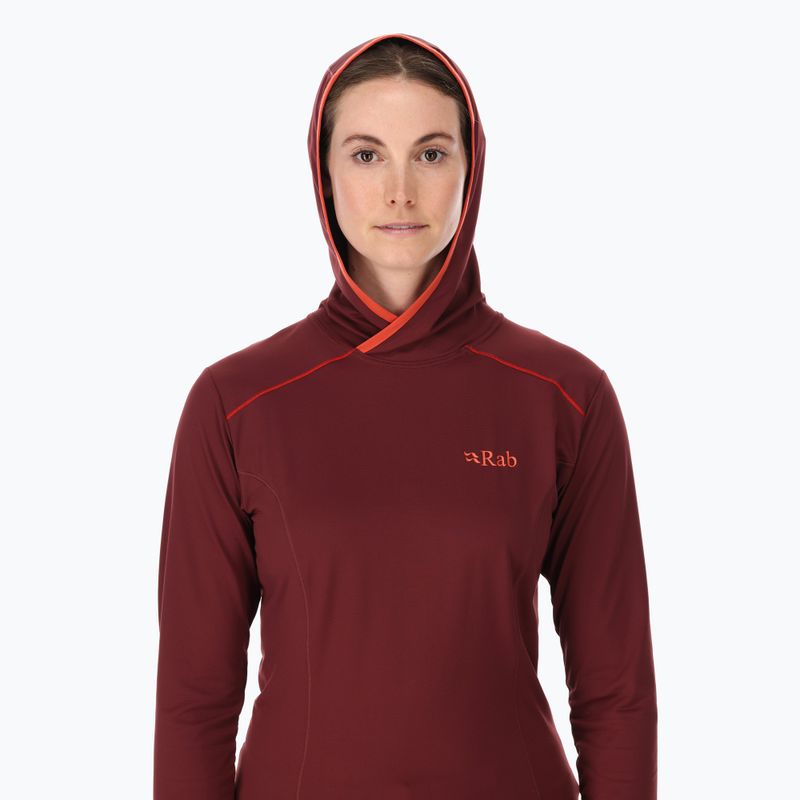 Кофта трекінгова жіноча Rab Force Hoody deep heather 3
