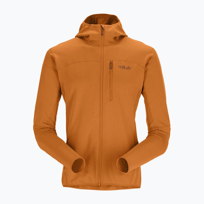 Кофта трекінгова чоловіча Rab Ascendor Hoody помаранчева QFF-42 4