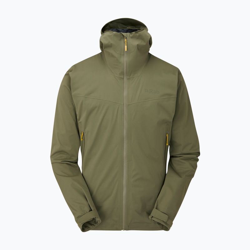 Куртка дощовик чоловіча Rab Kinetic 2.0 хакі QWG-74 8