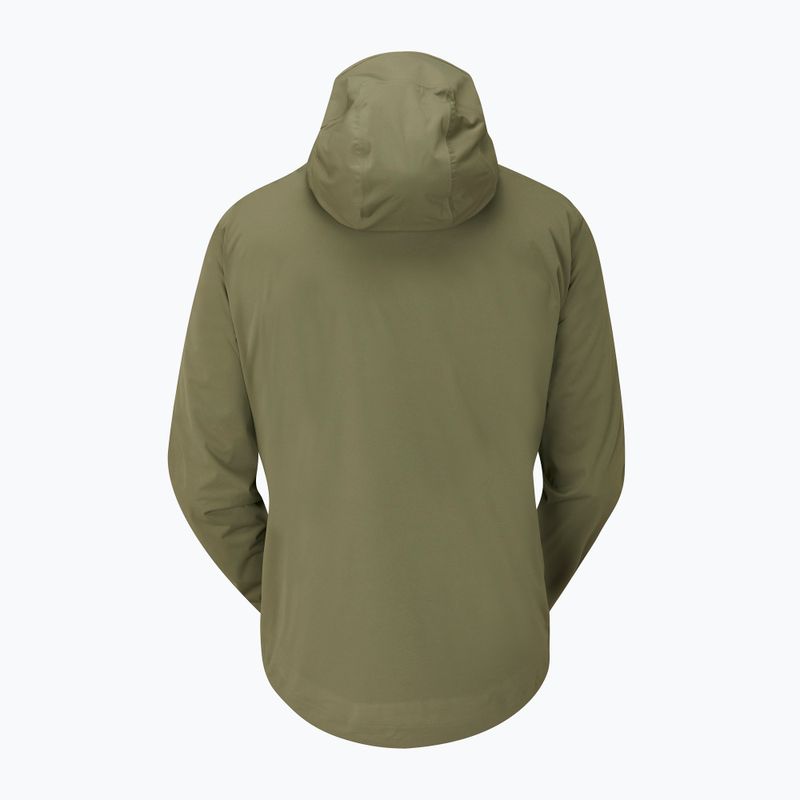 Куртка дощовик чоловіча Rab Kinetic 2.0 хакі QWG-74 9