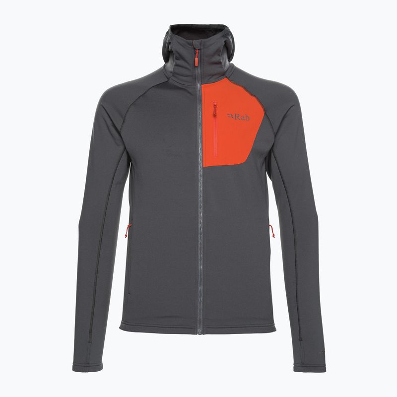 Чоловіча толстовка Rab Superflux Hoody graphene/firecracker 5
