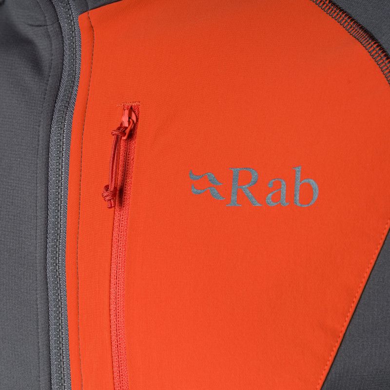 Чоловіча толстовка Rab Superflux Hoody graphene/firecracker 7