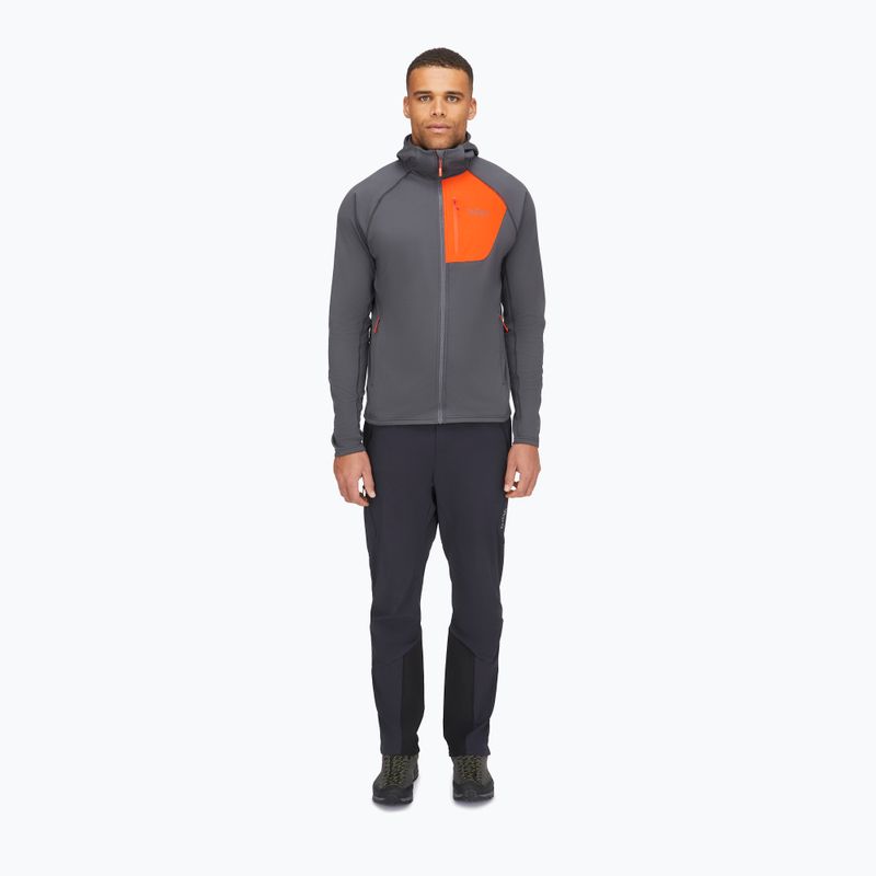 Чоловіча толстовка Rab Superflux Hoody graphene/firecracker 4