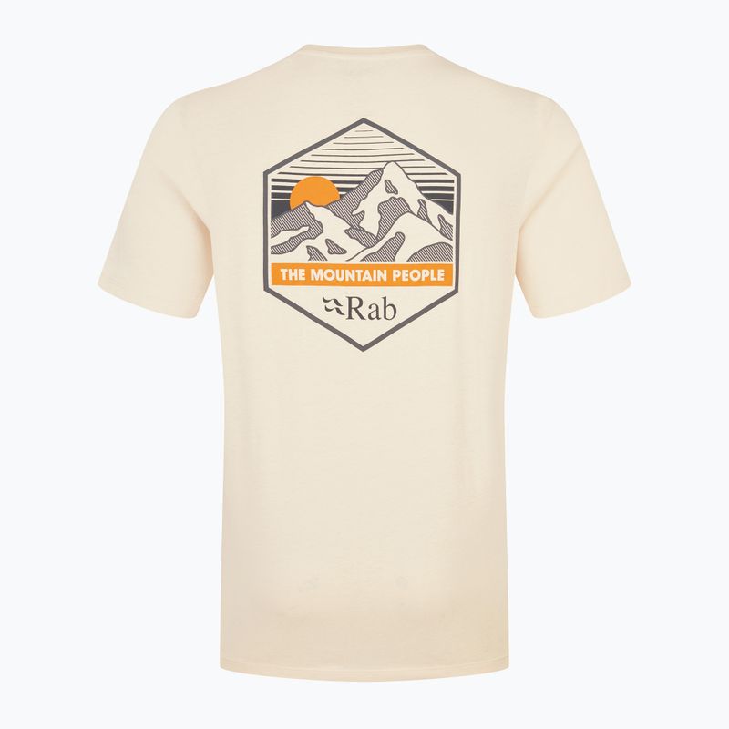 Футболка чоловіча Rab Stance Mountain Peak ecru 2