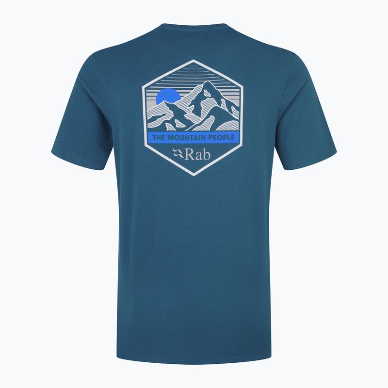 Футболка чоловіча Rab Stance Mountain Peak tempest blue 2
