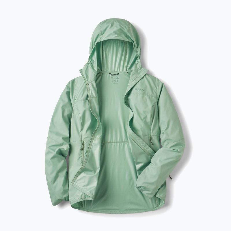 Жіноча вітровка Rab Windgather Hoody fig green 3