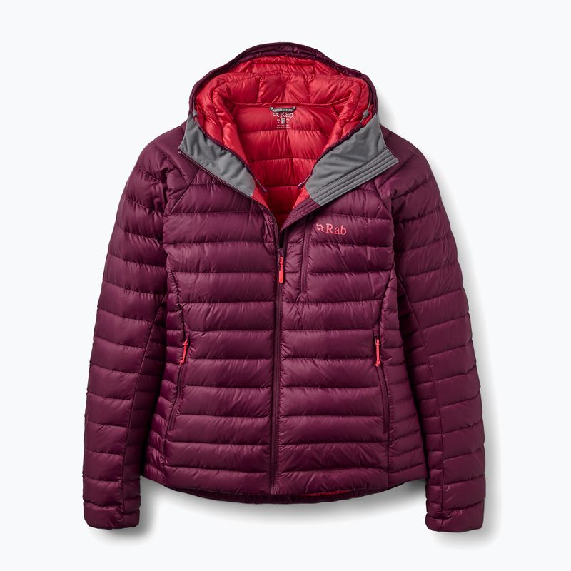 Пуховик жіночий Rab Microlight Alpine Hoody mulberry