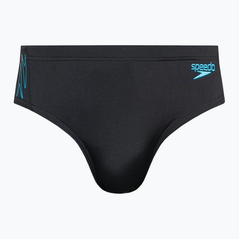 Плавки чоловічі Speedo Hyper Boom Splice Brief чорно-блакитні 8-00301715147