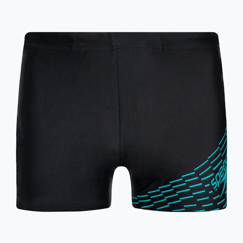 Плавки чоловічі Speedo Medley Logo Aquashort чорно-блакитні 8-1135406870
