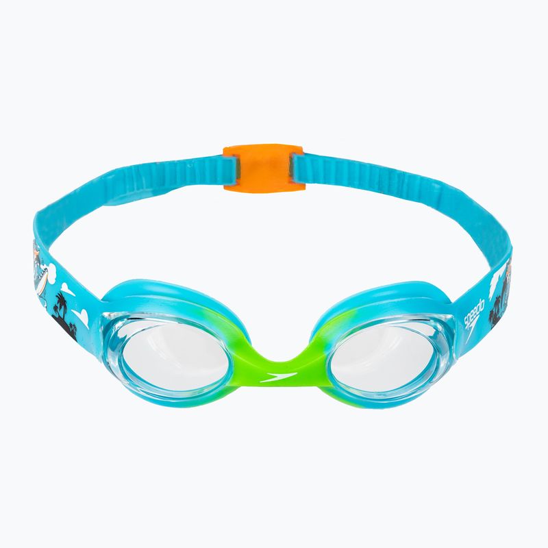 Окуляри для плавання дитячі Speedo Illusion Infant azure blue/fluo green/fluo orange/clear 8-1211514638 2