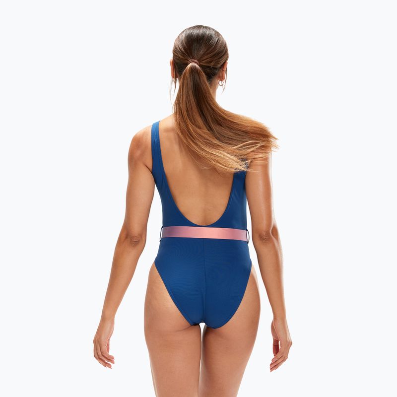 Купальник суцільний жіночий Speedo Belted Deep U-Back синій 8-00307415498 7