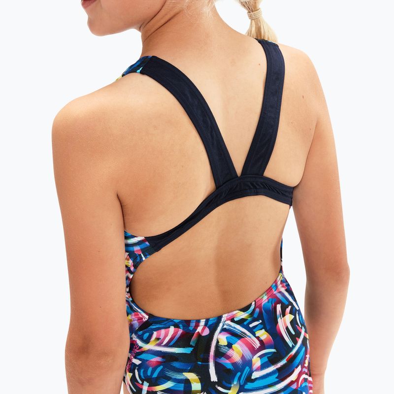Купальник суцільний дитячий  Speedo Digital Allover Leaderback блакитно-чорний 8-1237714743 6