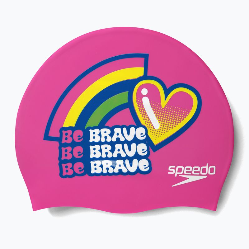 Шапочка для плавання дитяча Speedo Printed Silicone Junior рожева 8-0838614636 3