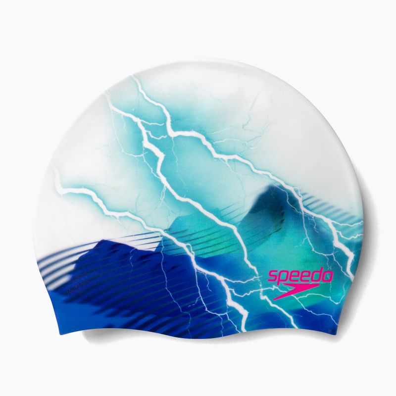 Шапочка для плавання Speedo Digital Printed біло-блакитна 8-1352414648 3