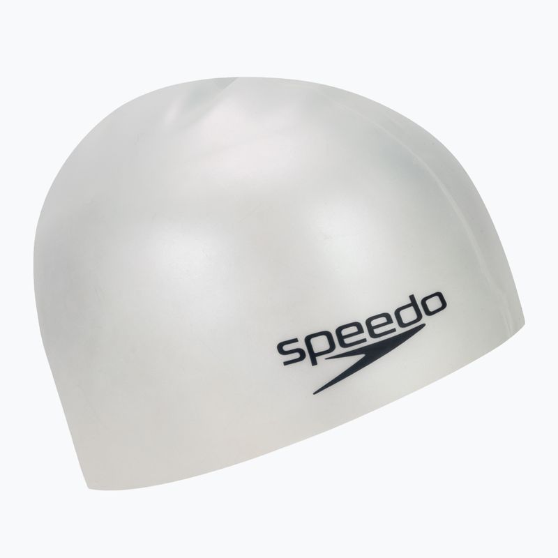 Шапочка для плавання Speedo Plain Moulded Silicone white pearlescent