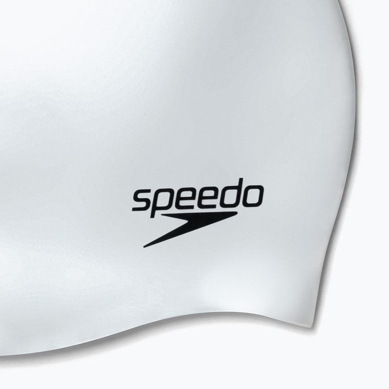 Шапочка для плавання Speedo Plain Moulded Silicone white pearlescent 6