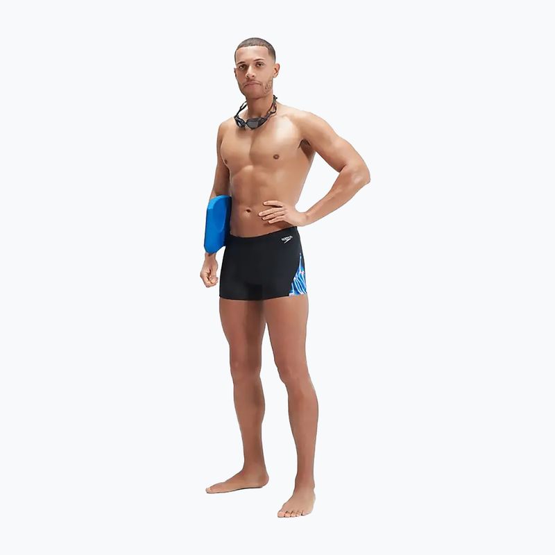 Чоловічі плавки-боксери Speedo Allover Digi V-Cut чорні/сині 11