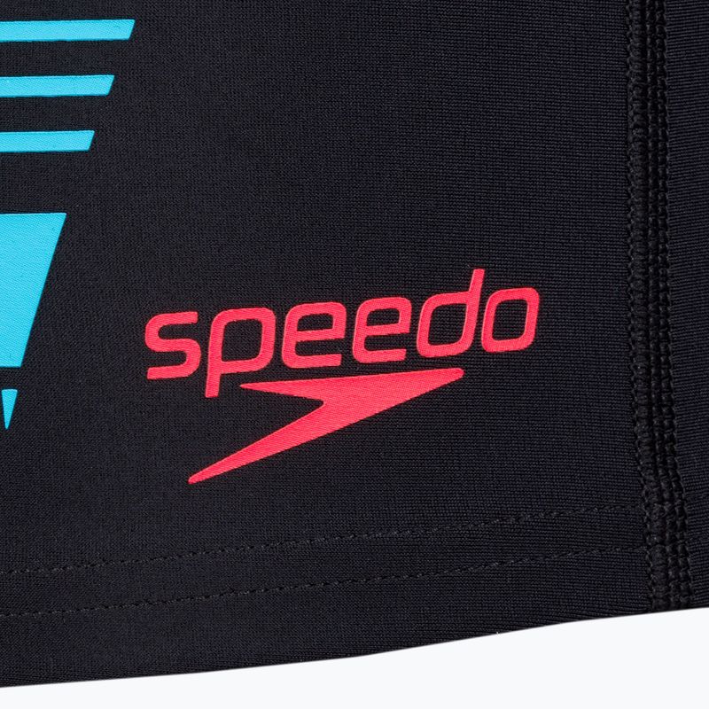 Чоловічі шорти для плавання Speedo Tech Print чорні/помаранчеві 3
